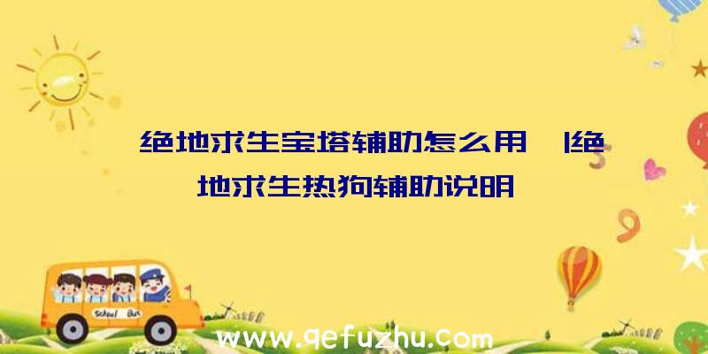 「绝地求生宝塔辅助怎么用」|绝地求生热狗辅助说明